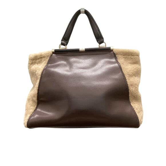 NWOT Diane Von Furstenberg Women’s Designer Handbag Leather and Shearling - Picture 2 of 7